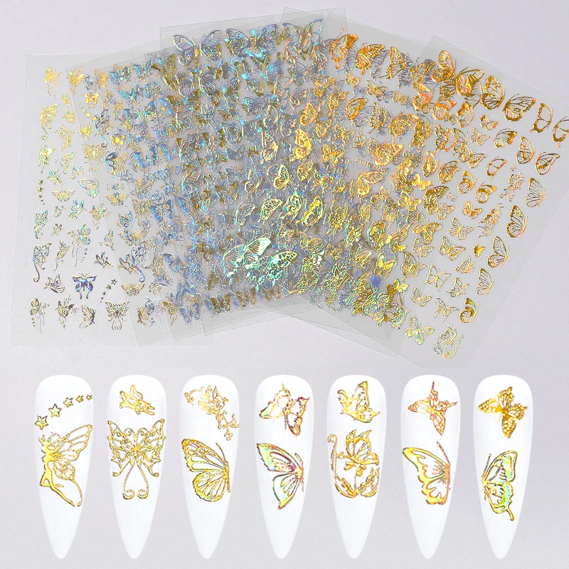 2021 New Arrivals Gold Laser Butterfly 3d Design Nails Art Decals Stickers Adhesive Nail Sticker, 8 colors for chosen
2021 New Arrivals Gold Laser Butterfly 3d Design Nails Art Decals Stickers Adhesive Nail Sticker, 8 colors for chosen