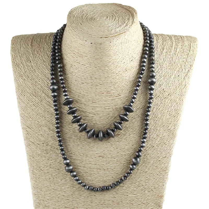 Beautiful Vintage Women Jewelry 6mm Gray Drawing Navajo Pearl Necklace Acetabuliform Beads Necklaces
Beautiful Vintage Women Jewelry 6mm Gray Drawing Navajo Pearl Necklace Acetabuliform Beads Necklaces