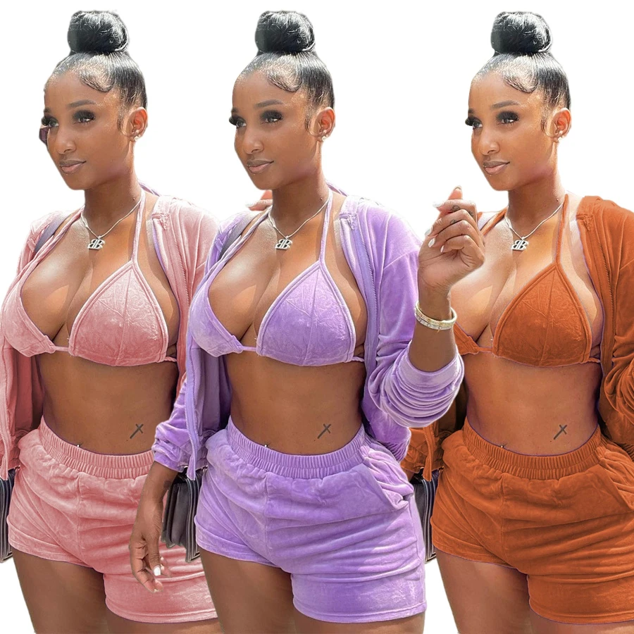 Kliou K21S07164 Wholesale Price 2021 Plain Women Bra Sets Velvet Clothing Fall Set Woman
Kliou K21S07164 Wholesale Price 2021 Plain Women Bra Sets Velvet Clothing Fall Set Woman