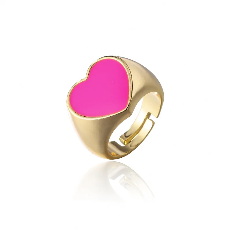 Women 18K Gold Plated Ring Heart Shape Plain Enamel Ring Handmade Enamel Heart Signet Ring
Women 18K Gold Plated Ring Heart Shape Plain Enamel Ring Handmade Enamel Heart Signet Ring