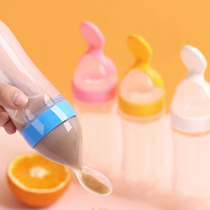 Newborn Baby Squeezing Feeding Infant Cereal Food Supplement Silicone Feeder Spoon Bottle
Newborn Baby Squeezing Feeding Infant Cereal Food Supplement Silicone Feeder Spoon Bottle