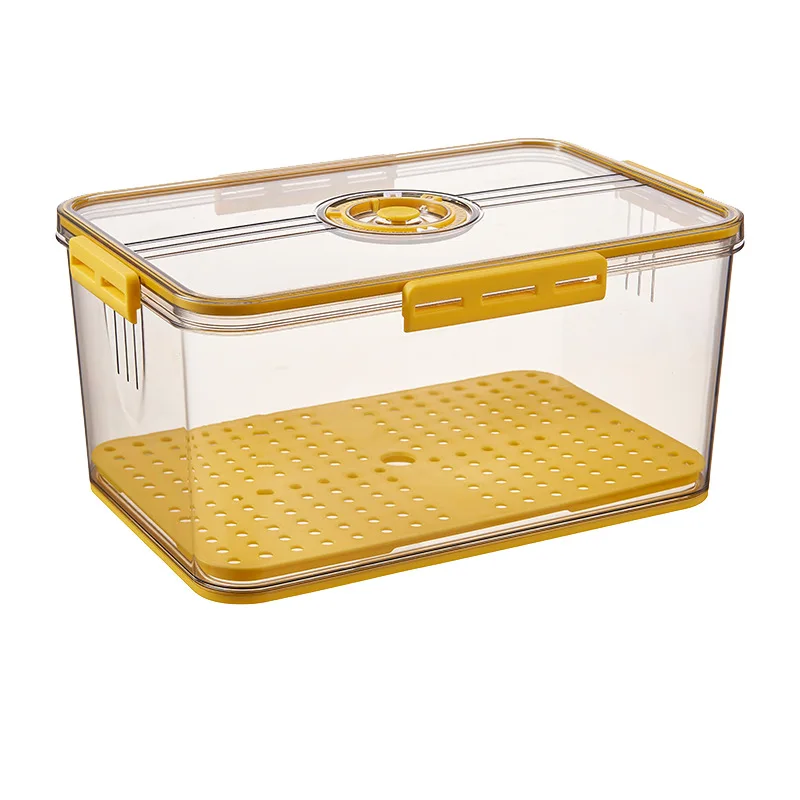 Hot sale big Food storage box Refrigerator storage bins fruit fresh-keeping box Food grade PET Plastic Storage box, Grey/yellow
Hot sale big Food storage box Refrigerator storage bins fruit fresh-keeping box Food grade PET Plastic Storage box, Grey/yellow