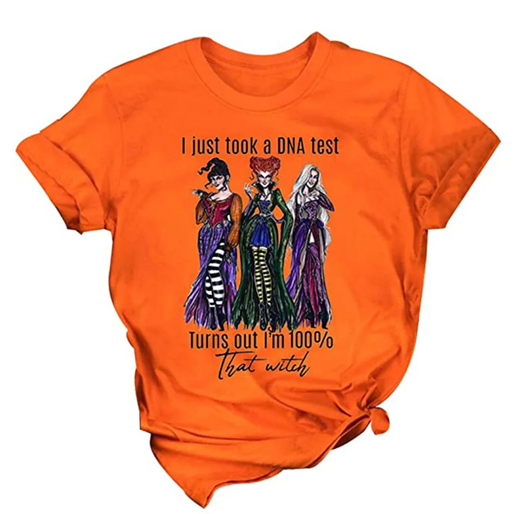 Hot Sale Halloween Women's Top Witch Sister Pattern Printed Round Neck Short Sleeve T-shirt
Hot Sale Halloween Women's Top Witch Sister Pattern Printed Round Neck Short Sleeve T-shirt