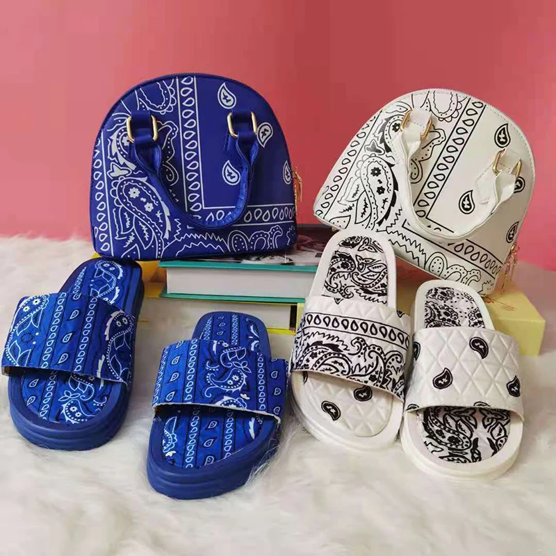 2021 colourful handbag wholesale women matching handbags and shoes slippers and purse sets, 4 colors
2021 colourful handbag wholesale women matching handbags and shoes slippers and purse sets, 4 colors