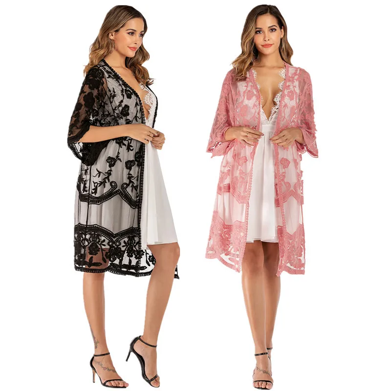 new arrive Cardigan de encaje Summer Women Lace Mesh Sun Protection Clothing Bikini Loose Cardigan Holiday Beach Cover Up Dress, As picture
new arrive Cardigan de encaje Summer Women Lace Mesh Sun Protection Clothing Bikini Loose Cardigan Holiday Beach Cover Up Dress, As picture