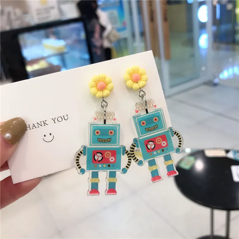 Fashion Exaggerated Cute Pet Green Dinosaur Robot Earrings Personality Creative New Flower Earrings, Picture
Fashion Exaggerated Cute Pet Green Dinosaur Robot Earrings Personality Creative New Flower Earrings, Picture