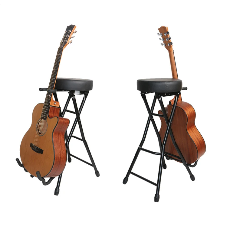 MA81 X shape elegant folding guitar stool multi-functional guitar stool with thick cushion & guitar stand, Black
MA81 X shape elegant folding guitar stool multi-functional guitar stool with thick cushion & guitar stand, Black