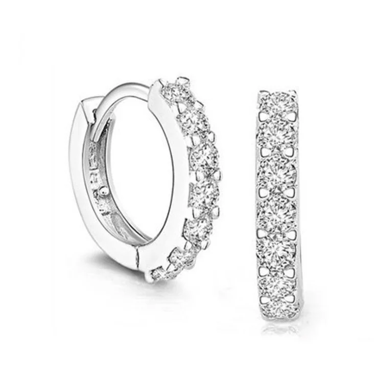 Luxury Fashion Crystal Zircon Diamond Silver Crystal Hoop Earrings Jewelry For Women
Luxury Fashion Crystal Zircon Diamond Silver Crystal Hoop Earrings Jewelry For Women