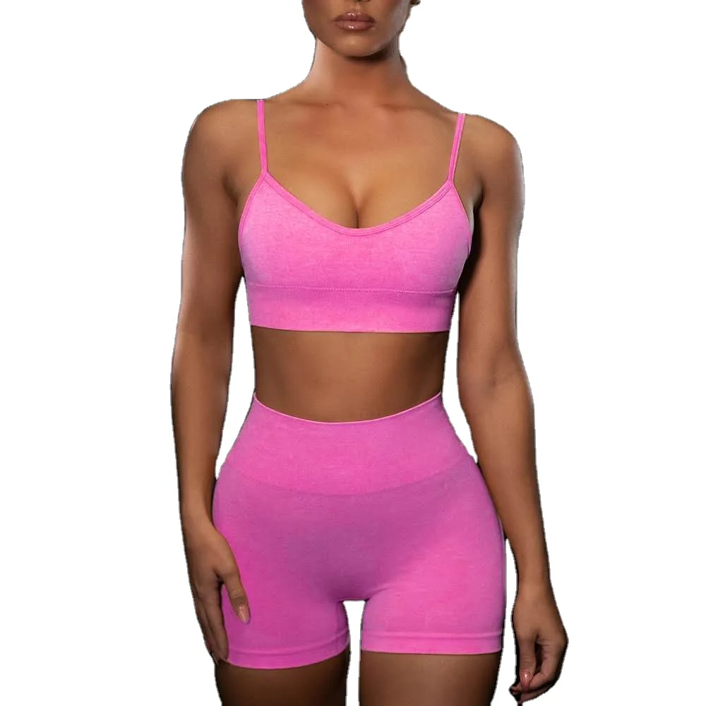 YJ034+YJ035 women seamless yoga sets summer gym fitness activewear bra bike shorts for running triathlon
YJ034+YJ035 women seamless yoga sets summer gym fitness activewear bra bike shorts for running triathlon