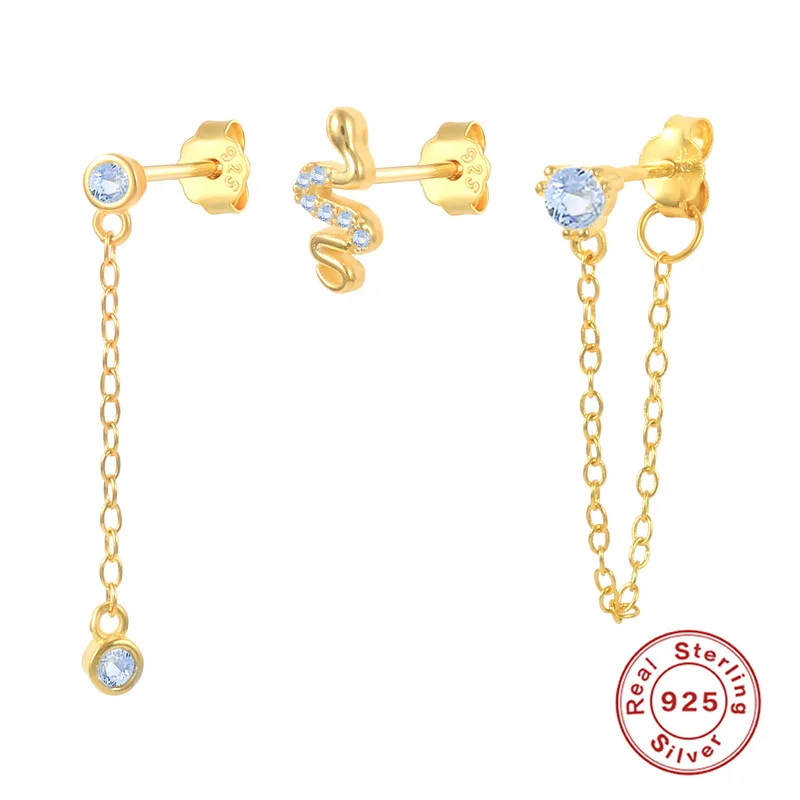 3PCS/set Snake Cubic Zirconia Dainty 925 Sterling Silver Stud Earring Fashion jewelry Wholesale
3PCS/set Snake Cubic Zirconia Dainty 925 Sterling Silver Stud Earring Fashion jewelry Wholesale
