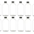 hot sale boston round 8zo clear empty glass bottles with caps