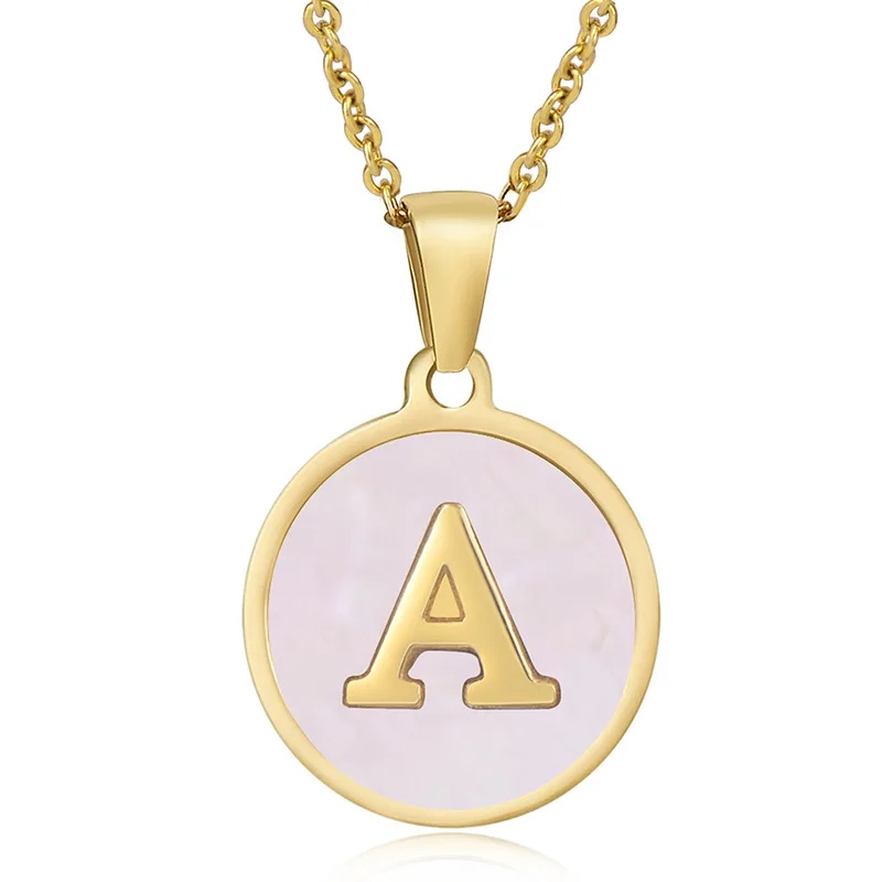 Komi Round shape pink Alphabet necklace 18K Gold Plated necklace for women stainless steel necklace
Komi Round shape pink Alphabet necklace 18K Gold Plated necklace for women stainless steel necklace