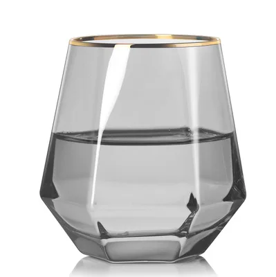 280ml Factory Wholesale Nordic Style Diamond Shape Whiskey Glass Cup Tumblers Water Glasses Tumbler Cups with Gold Rim
280ml Factory Wholesale Nordic Style Diamond Shape Whiskey Glass Cup Tumblers Water Glasses Tumbler Cups with Gold Rim