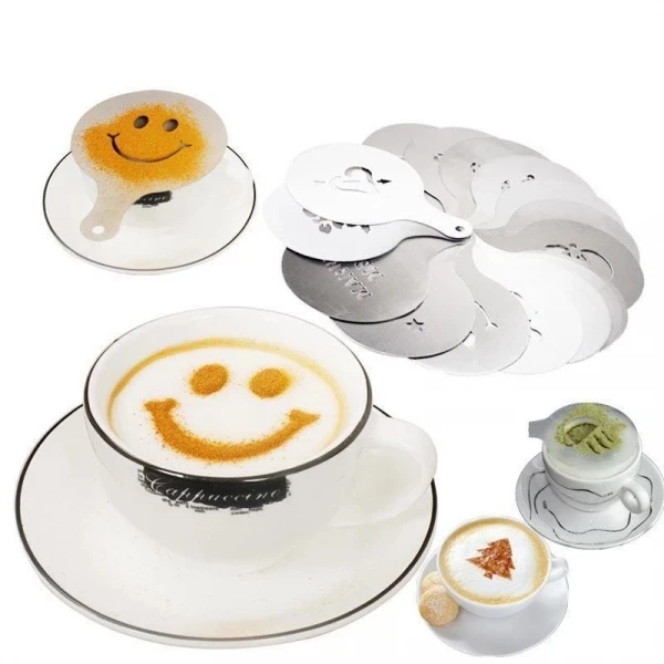 custom 19 16pcs plastic arabic coffee spray froth decorating barista art stencils boards set
custom 19 16pcs plastic arabic coffee spray froth decorating barista art stencils boards set