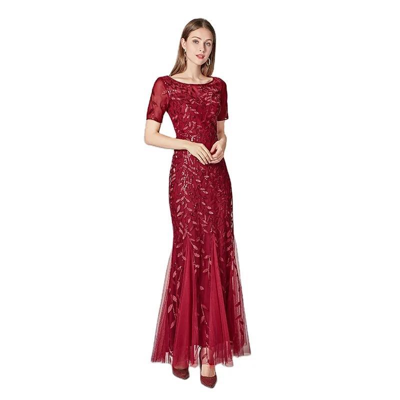 Hot casual sequin bulk mermaid ball dress women appliqued prom dress, 8colors
Hot casual sequin bulk mermaid ball dress women appliqued prom dress, 8colors