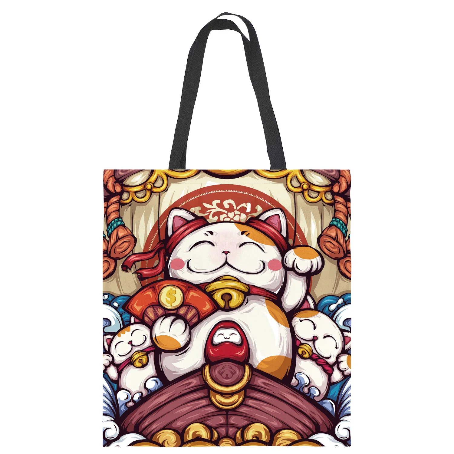 2021 wholesale china style guochao custom full printed lucky cat large size shopping thick canvas tote bag
2021 wholesale china style guochao custom full printed lucky cat large size shopping thick canvas tote bag