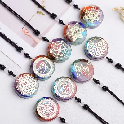 Hot Sale Orgone Natural Stone Crystal Polygonal Chakra Energy Orgonite Pendant Necklace For User
Hot Sale Orgone Natural Stone Crystal Polygonal Chakra Energy Orgonite Pendant Necklace For User