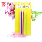 Colourful Long Thin Cake Candles in Holders for Decor Scented Christmas Wax birthday candles