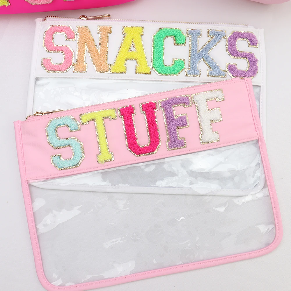 RTS New Waterproof Transparent Clear Embroidery Letter Travel PVC Pouch Make up Organizer Snacks Zipper Pouch
RTS New Waterproof Transparent Clear Embroidery Letter Travel PVC Pouch Make up Organizer Snacks Zipper Pouch