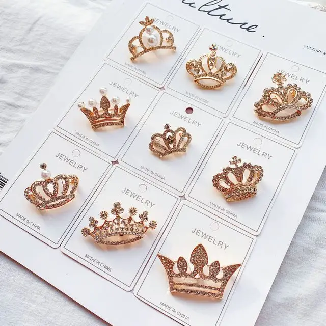 High Quality Women Girls Elegant Bride Crown Shape Crystal Rhinestone Dress Pin For Women Clothing Accessories, As the picture
High Quality Women Girls Elegant Bride Crown Shape Crystal Rhinestone Dress Pin For Women Clothing Accessories, As the picture