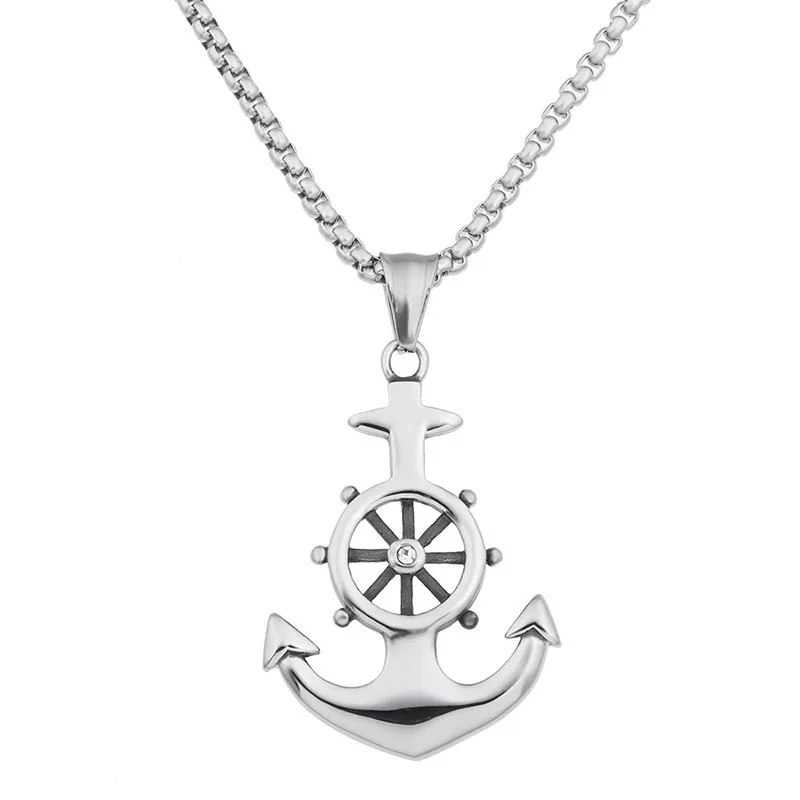2020 Fashionable Men's Accessories Titanium Steel Alloy Silver Pirate King Anchor Pendant Necklace
2020 Fashionable Men's Accessories Titanium Steel Alloy Silver Pirate King Anchor Pendant Necklace