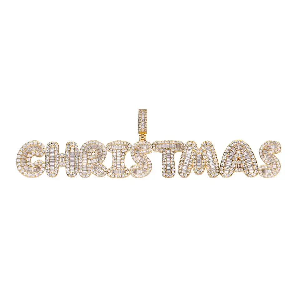 Hip Hop Jewelry Custom Personalised Diamond Chain Christmas Brush Cursive Letter Two Tone Name Pendant Necklace
Hip Hop Jewelry Custom Personalised Diamond Chain Christmas Brush Cursive Letter Two Tone Name Pendant Necklace