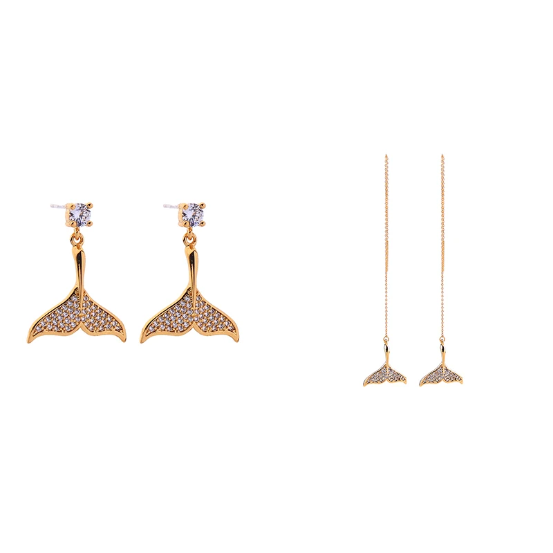 me97284 Fascinating Mermaid Sea-maiden Fishtail Zircon Long Threader Gold Plated Brass Women Fashion Korean Earrings 2020
me97284 Fascinating Mermaid Sea-maiden Fishtail Zircon Long Threader Gold Plated Brass Women Fashion Korean Earrings 2020