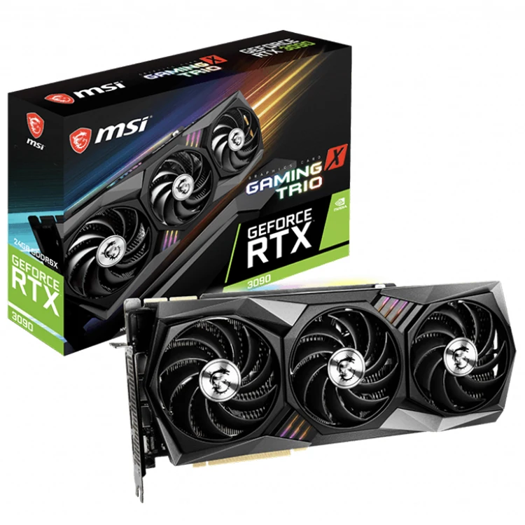 Stock MSI NVIDIA RTX 3090 Gaming X TRIO 24G OC Gaming Graphics card with 24GB GDDR6X Memory RTX 3090 Gaming Video Card
Stock MSI NVIDIA RTX 3090 Gaming X TRIO 24G OC Gaming Graphics card with 24GB GDDR6X Memory RTX 3090 Gaming Video Card