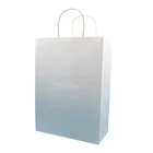 fashion design white recyclable custom kraft paper bag shopping