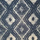 Blue cream chenille upholstery geometric curtain furnishing sofa fabric available In many colours