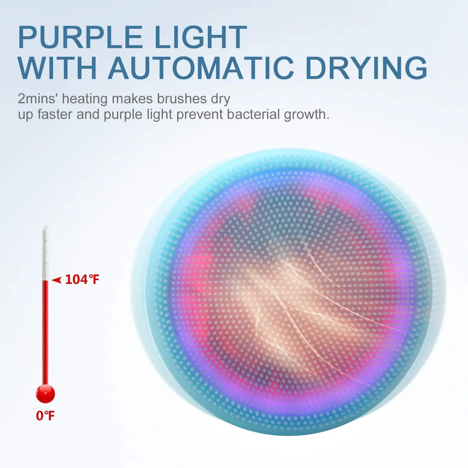 purple light  with automatic drying