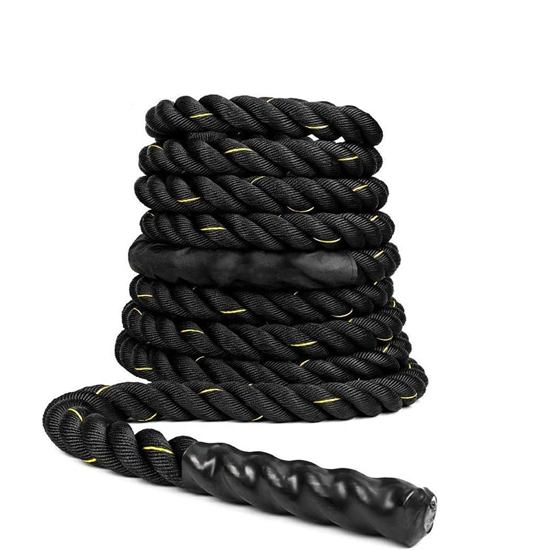 High strength Polyester Made cross fit battle rope Be used for Training Exercise Fitness Strength gym Rope, Black
High strength Polyester Made cross fit battle rope Be used for Training Exercise Fitness Strength gym Rope, Black