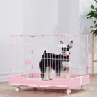 Factory Direct Sale Large Custom Heavy Duty Stainless Steel Pet Cage Carriers house with Wheel, dog cage