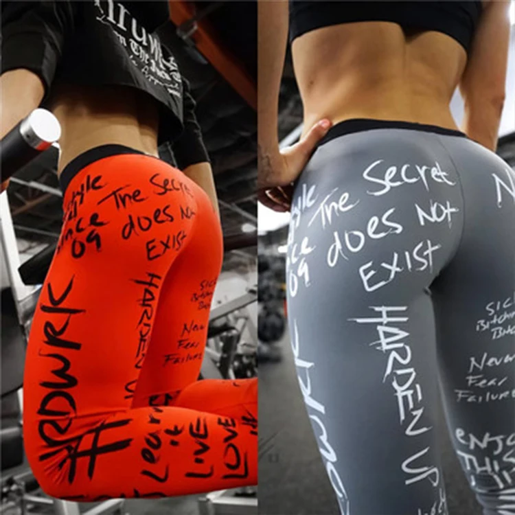 New Design Letter Print Leggings Women Slim Fitness High Waist Push Up Elastic Workout Leggings for Gym Sport Running, As pictures or customized colors
New Design Letter Print Leggings Women Slim Fitness High Waist Push Up Elastic Workout Leggings for Gym Sport Running, As pictures or customized colors