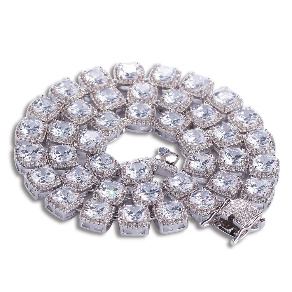 Silver Plated Men Hip Hop Style Brass Zircon Bling Chain Tennis Link Chain Necklace, Gold/silver
Silver Plated Men Hip Hop Style Brass Zircon Bling Chain Tennis Link Chain Necklace, Gold/silver