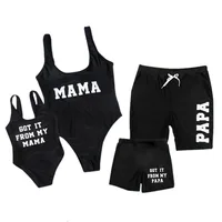

Family Matching Swimwear Mother Daughter Swimsuit Mommy And Me Bikini Clothes Family Look Father Mom Daughter Son Bathing Suit