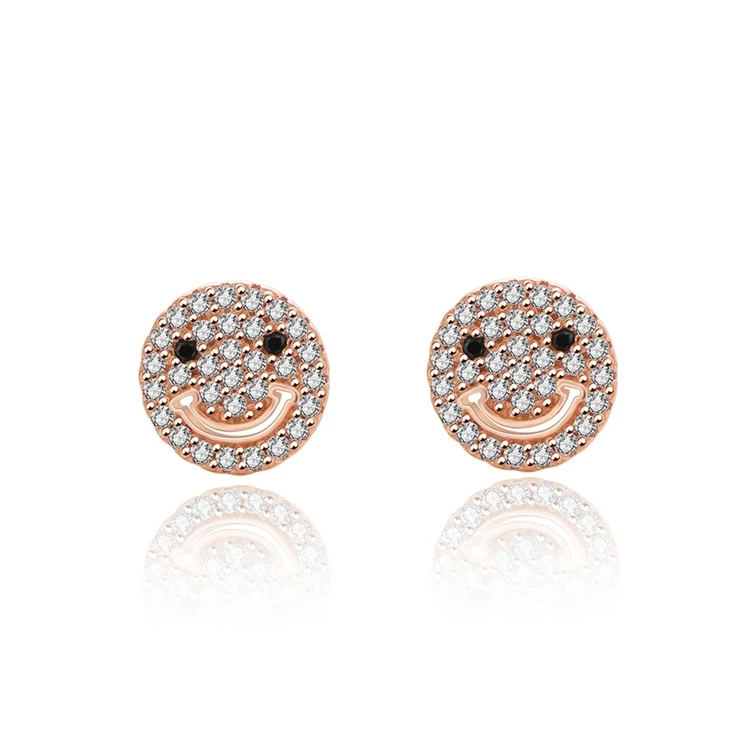Factory hot sale small circle silver elegant sterling silver smiley face inlaid earrings
Factory hot sale small circle silver elegant sterling silver smiley face inlaid earrings