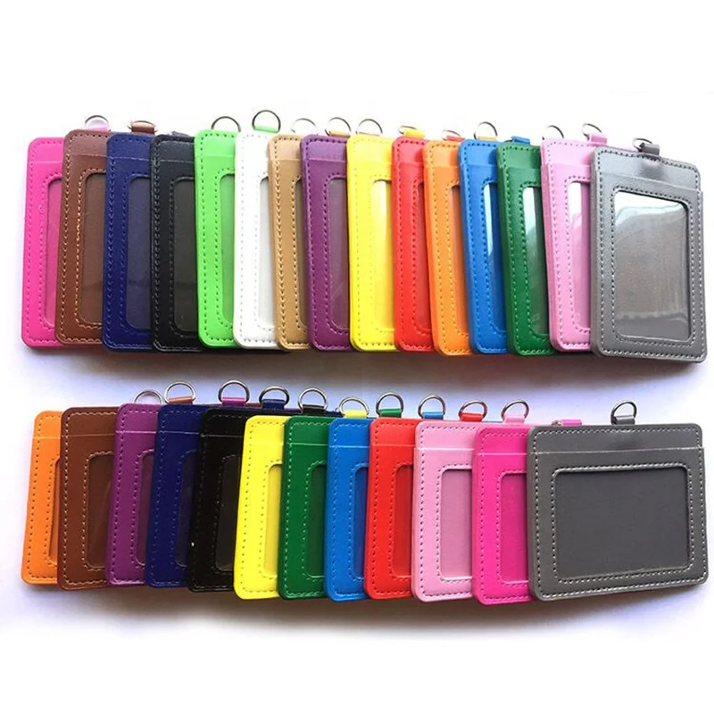 PU Leather Working Badge ID Card Holder With Neck Strap Lanyard, Black, brown, navy blue, red, orange, yellow, green, blue, purple,pink
PU Leather Working Badge ID Card Holder With Neck Strap Lanyard, Black, brown, navy blue, red, orange, yellow, green, blue, purple,pink