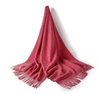 2020 wholesale solid color feel cashmere hijab winter pashmina women scarf