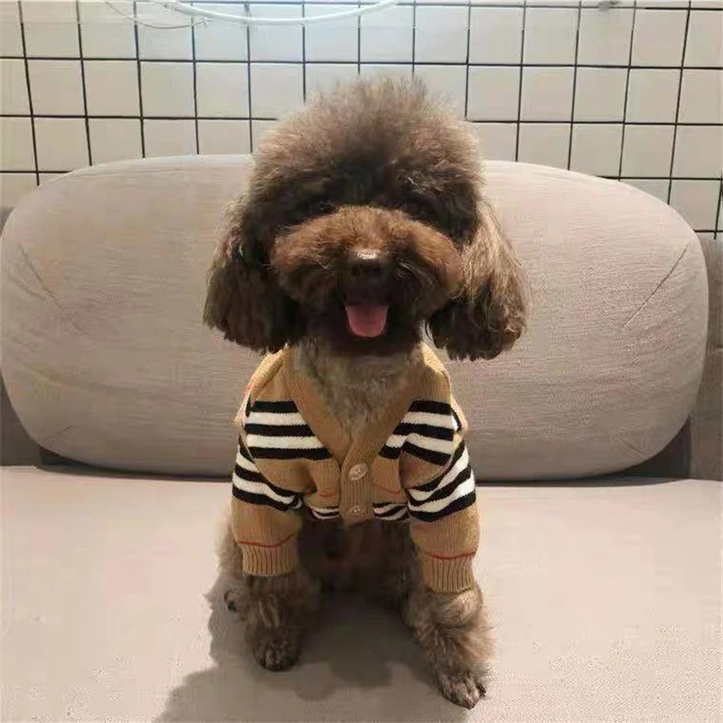 Dog clothes winter dog stripe design sweater fashion warm pet apparel dog knitting cardigan sweaters, Picture
Dog clothes winter dog stripe design sweater fashion warm pet apparel dog knitting cardigan sweaters, Picture