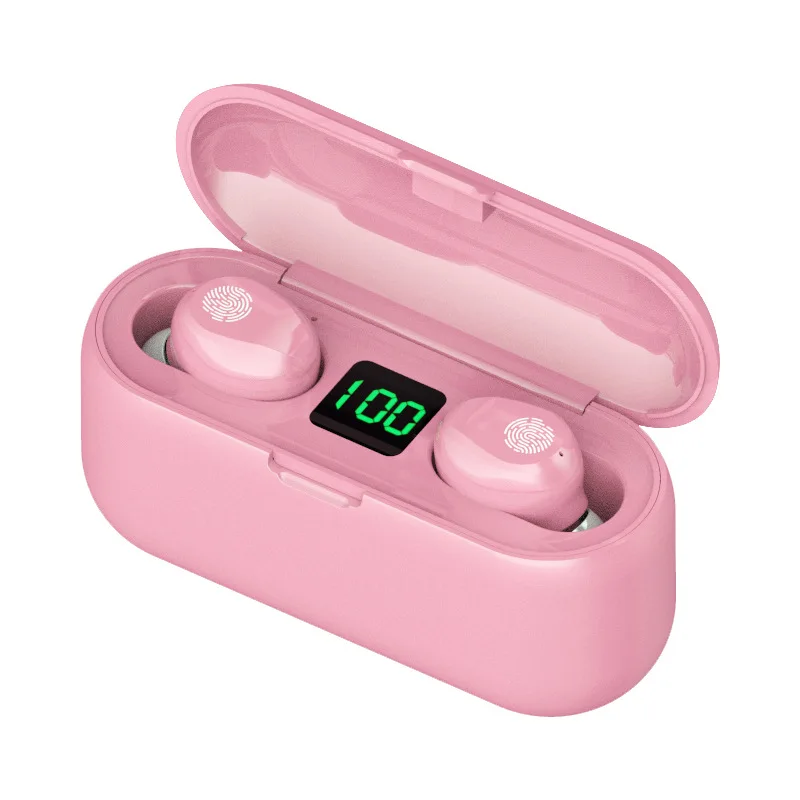 Hot selling Multi-colored pink blue yellow purple display wireless earbuds earphone Tws F9 with Led Display, Black, white
Hot selling Multi-colored pink blue yellow purple display wireless earbuds earphone Tws F9 with Led Display, Black, white