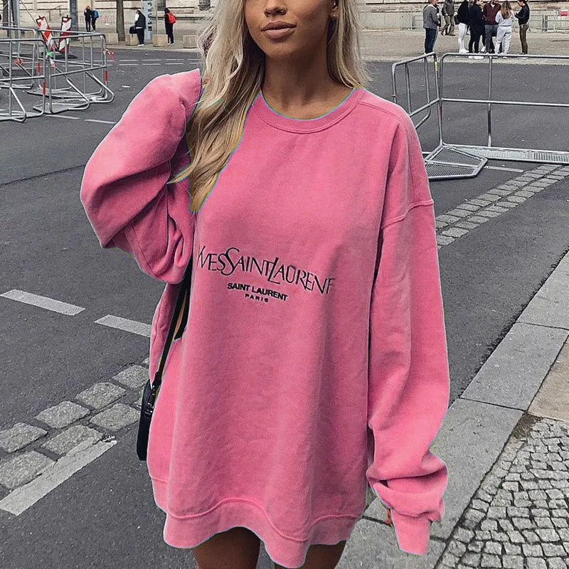 2021 Autumn Sweatshirt Women's Pullover Sweatshirt Letter Print Hoodie Solid Color Women Oversize Fashion Hoodies
2021 Autumn Sweatshirt Women's Pullover Sweatshirt Letter Print Hoodie Solid Color Women Oversize Fashion Hoodies