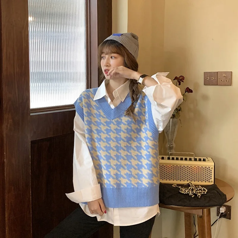 Small Tall Suit Autumn 2021 New Korean Style Western Knitted Net Red Shirt Two-piece Suit Womens Vest Blouses & Tops Adult Woman, As shown
Small Tall Suit Autumn 2021 New Korean Style Western Knitted Net Red Shirt Two-piece Suit Womens Vest Blouses & Tops Adult Woman, As shown