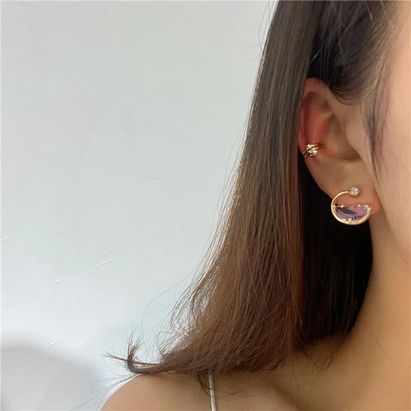 Summer Dainty S925 Transparent Korean Moon Earring Copper Inlaid Zircon Earring Simple Fresh Glass Earings, Picture
Summer Dainty S925 Transparent Korean Moon Earring Copper Inlaid Zircon Earring Simple Fresh Glass Earings, Picture
