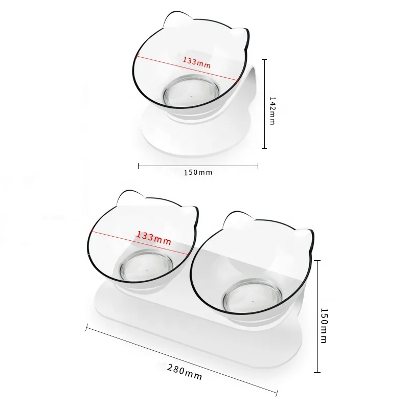 Antiskid Tilting Style Cat Shape Transparent Cat protector bowl for Dogs Cats, Transparent,white ,black
Antiskid Tilting Style Cat Shape Transparent Cat protector bowl for Dogs Cats, Transparent,white ,black