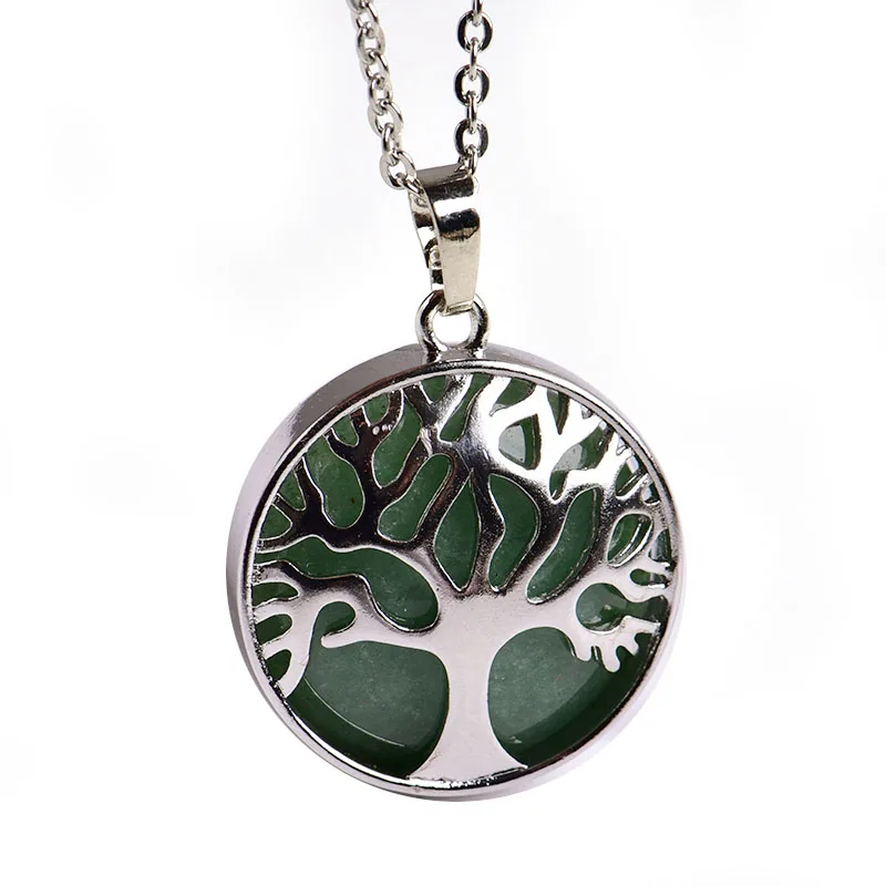 New Fashion High Quality Natural Crystal Pendant Aventurine Pendant Tree of Life Necklace Alloy Stone Yoga Jewelry, Green
New Fashion High Quality Natural Crystal Pendant Aventurine Pendant Tree of Life Necklace Alloy Stone Yoga Jewelry, Green