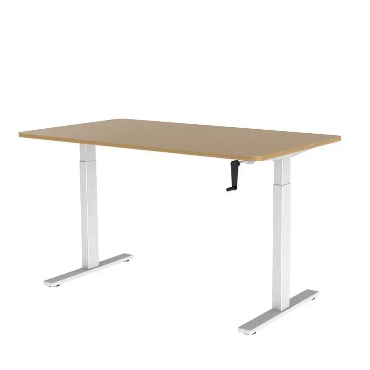 Manual Height Adjustable Standing Desk Frame Hand Crank Adjustable