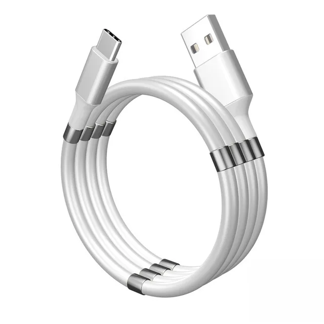Magnetic Absorption Nanowire Data Cable Quick Charging Mobile Charger Custom Usb Cables for Android Type-c IOS Usb Cable, Black white
Magnetic Absorption Nanowire Data Cable Quick Charging Mobile Charger Custom Usb Cables for Android Type-c IOS Usb Cable, Black white