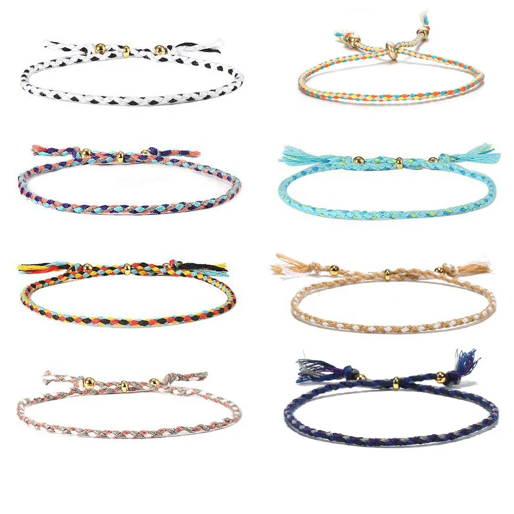 Adjustable Wrists Bohemian Hand Rope Braided Bracelet Female Multicolored Rope Tassels Gold Steel Beads Tassels Bracelet, As pictures
Adjustable Wrists Bohemian Hand Rope Braided Bracelet Female Multicolored Rope Tassels Gold Steel Beads Tassels Bracelet, As pictures