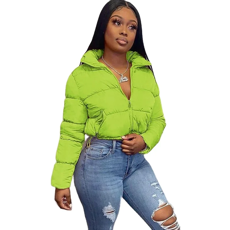 Wholesale Women Puffer Autumn Solid Jackets Bubble Crop Coats Long Sleeve Winter With Zipper
Wholesale Women Puffer Autumn Solid Jackets Bubble Crop Coats Long Sleeve Winter With Zipper